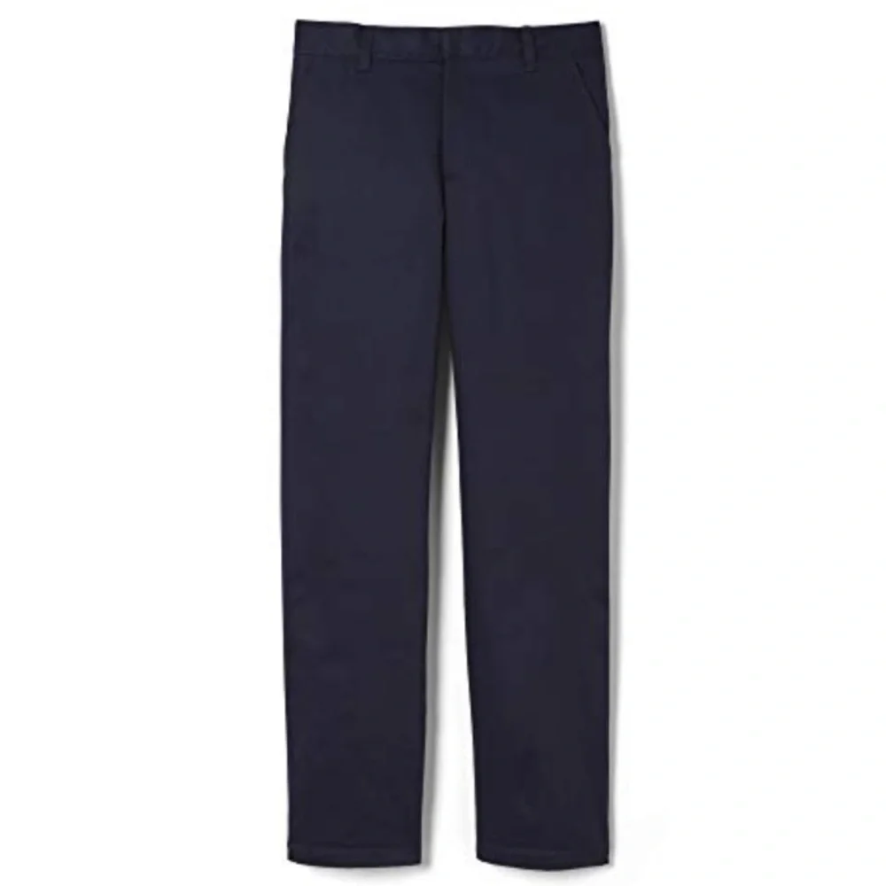 NWT French Toast Big Boys' Flat Front with Adjacent Waist, Navy, 14